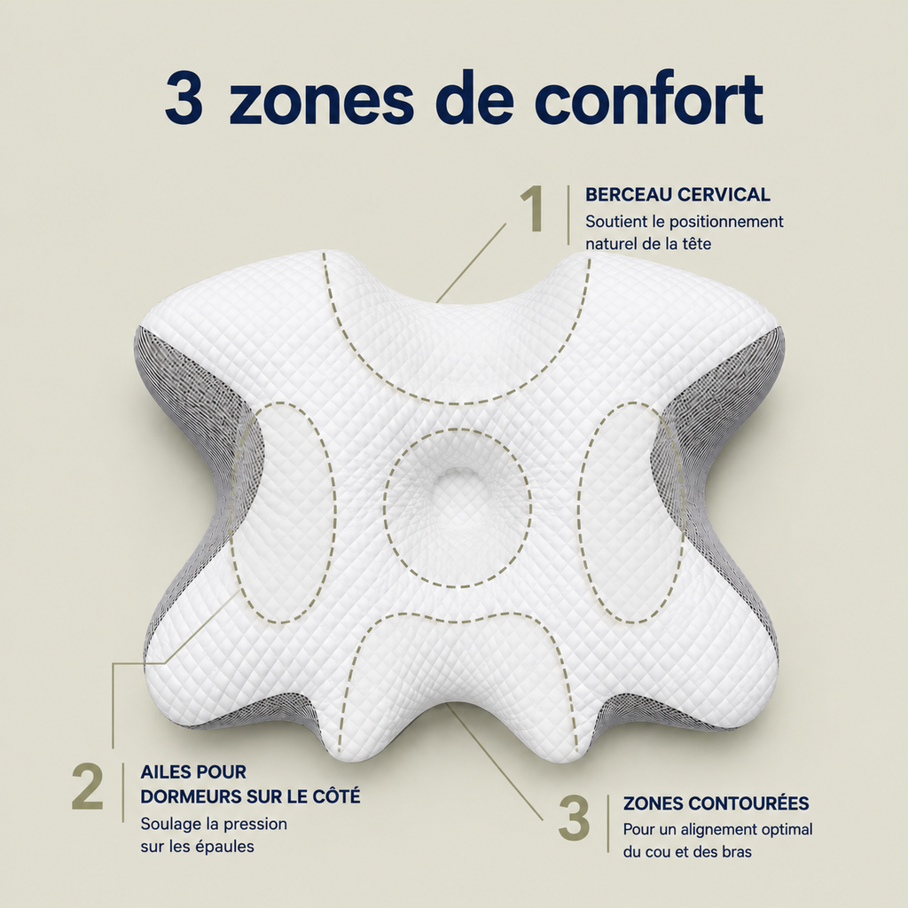 MOVA Align™ — Oreiller cervical pour dormir sans douleur